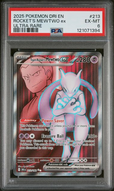 Team Rocket's Mewtwo ex #213 - [Graded PSA 6] SV10: Destined Rivals (DRI)