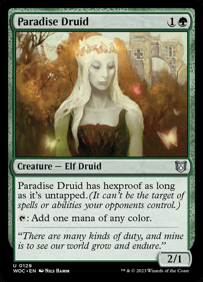 Paradise Druid (129) - Wilds of Eldraine Commander (WOC)