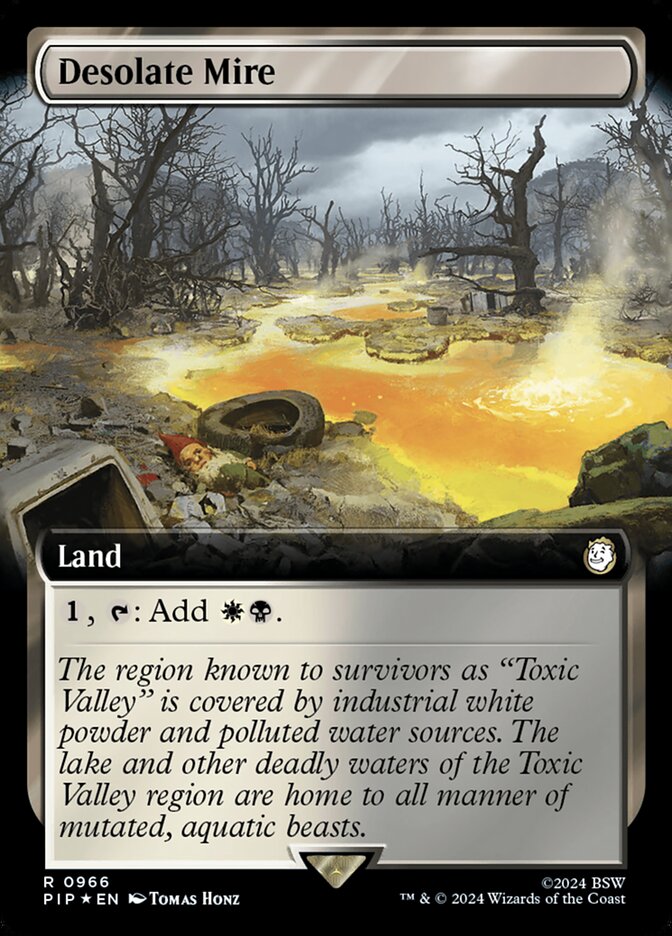 Desolate Mire - [Surge Foil, Extended Art] Fallout (PIP)
