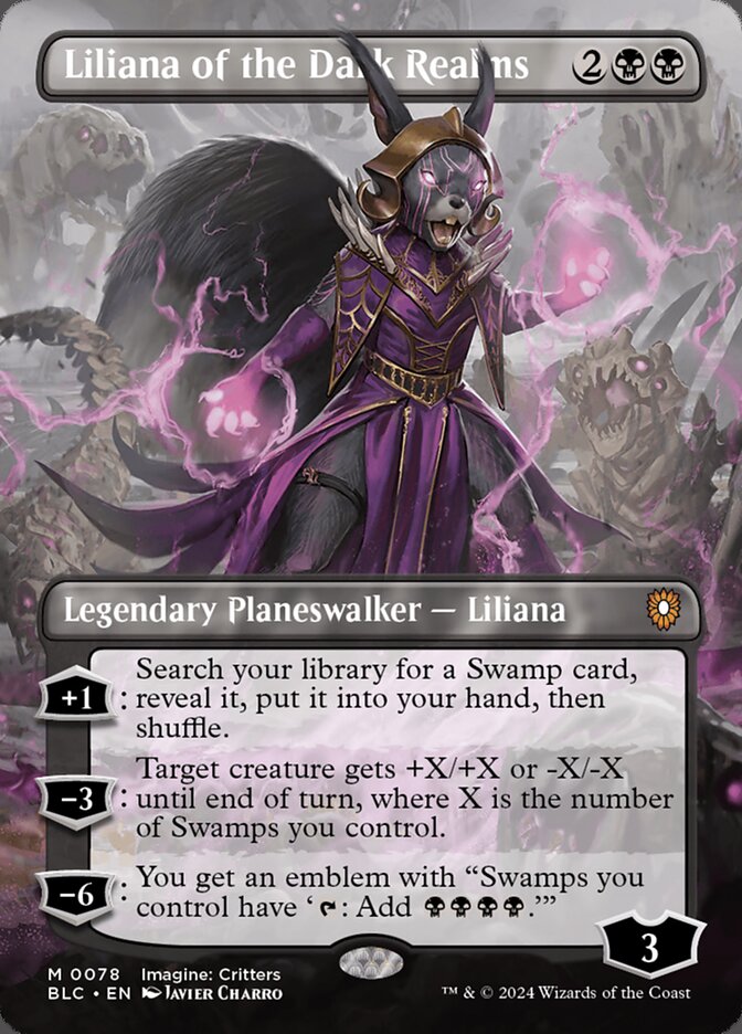 Liliana of the Dark Realms - [Borderless] Bloomburrow Commander (BLC)