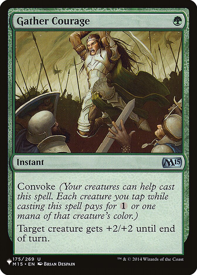 Gather Courage (M15-175) - The List (PLST)