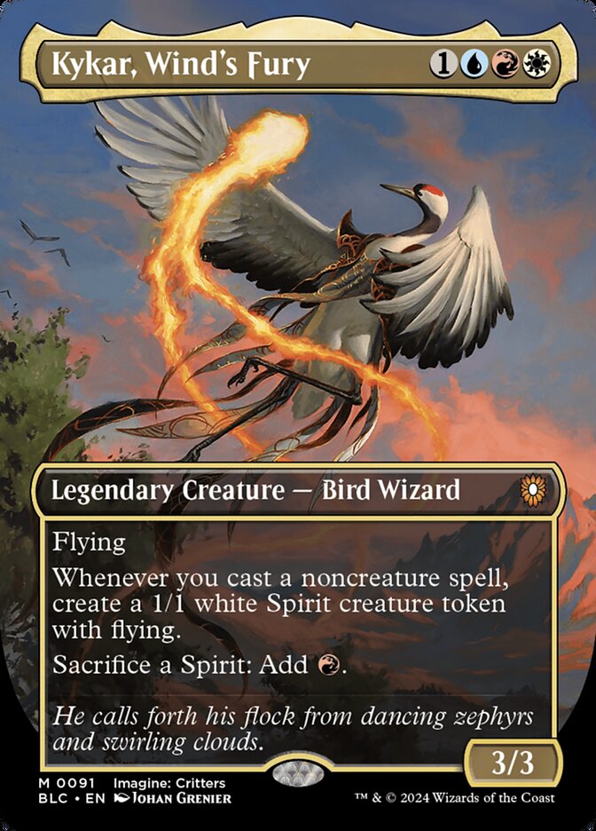Kykar, Wind's Fury (91) - Bloomburrow Commander (BLC)
