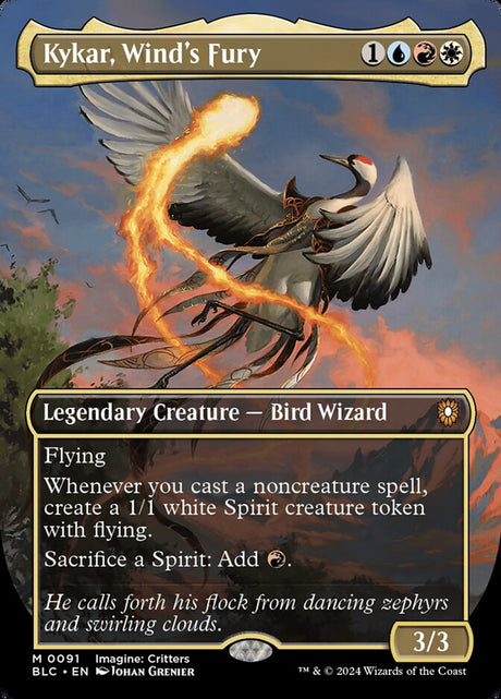 Kykar, Wind's Fury (91) - Bloomburrow Commander (BLC)