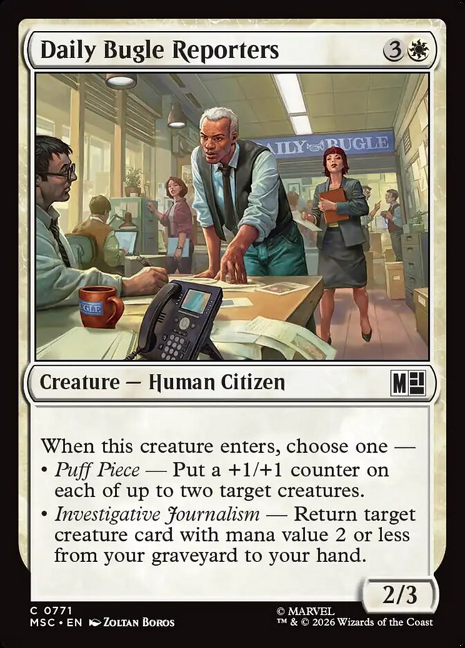 Daily Bugle Reporters (771) - Marvel Super Heroes Commander (MSC)