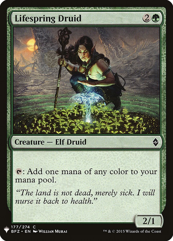 Lifespring Druid - The List (PLST)