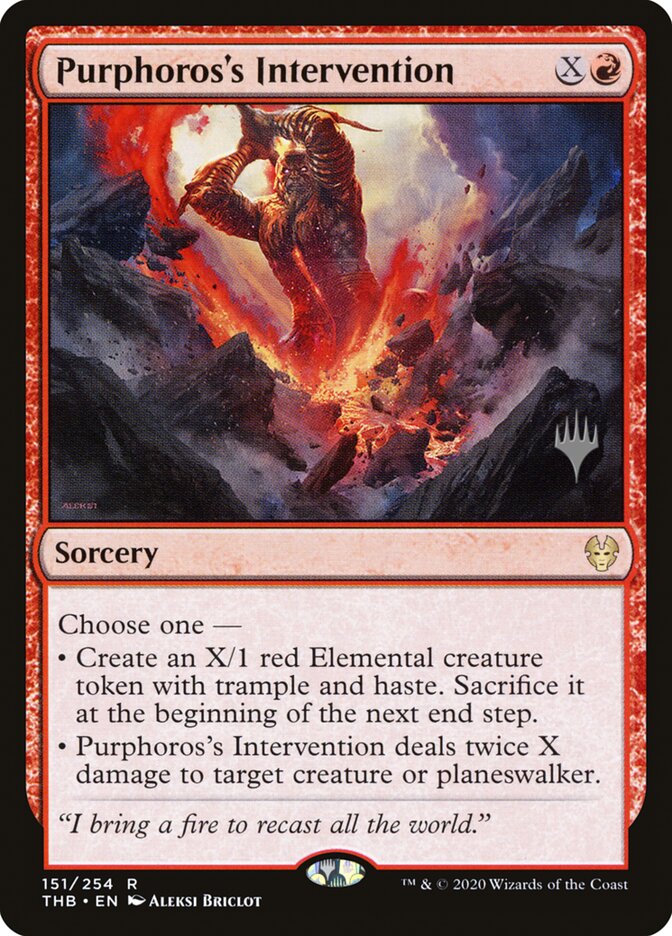 Purphoros's Intervention (151p) - Theros Beyond Death Promos (PTHB)