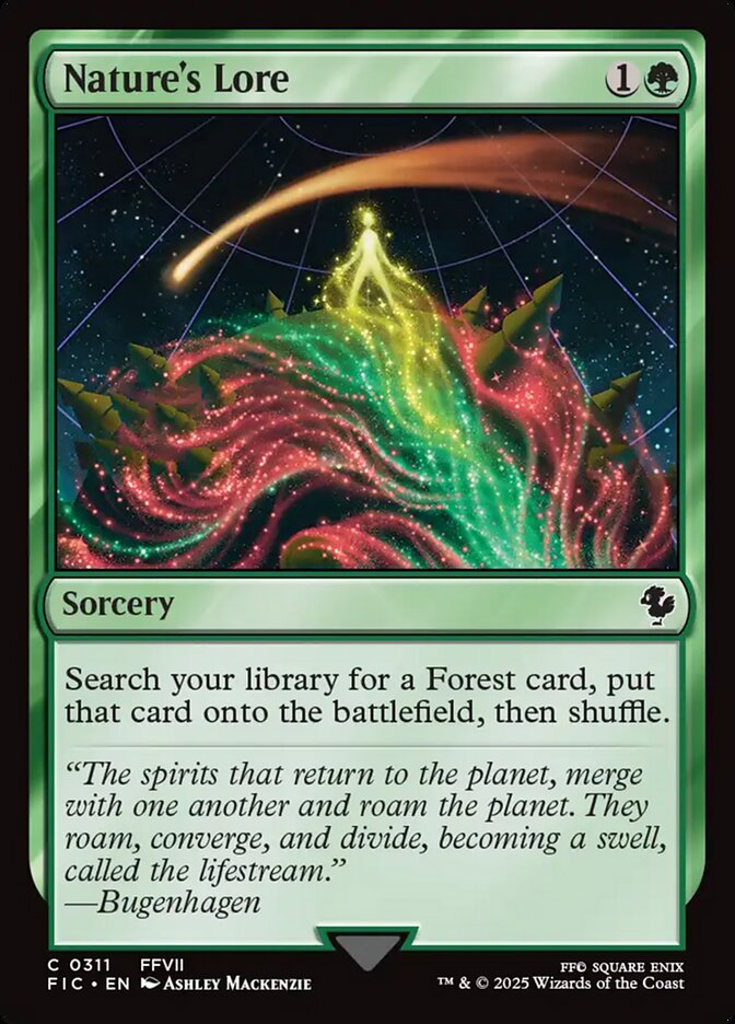 Nature's Lore (311) - [Surge Foil] Final Fantasy Commander (FIC)