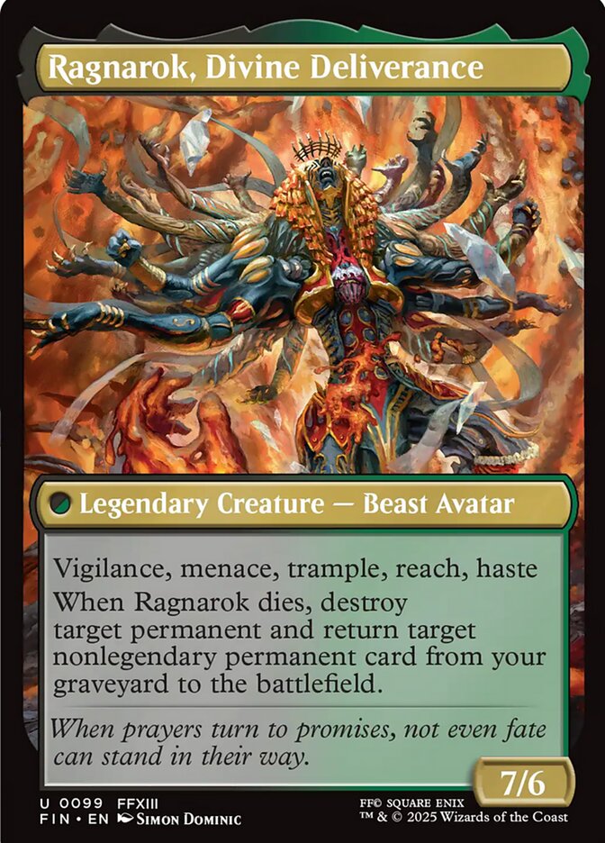 Ragnarok, Divine Deliverance // Vanille, Cheerful l'Cie (99b) - [Foil] Final Fantasy (FIN)