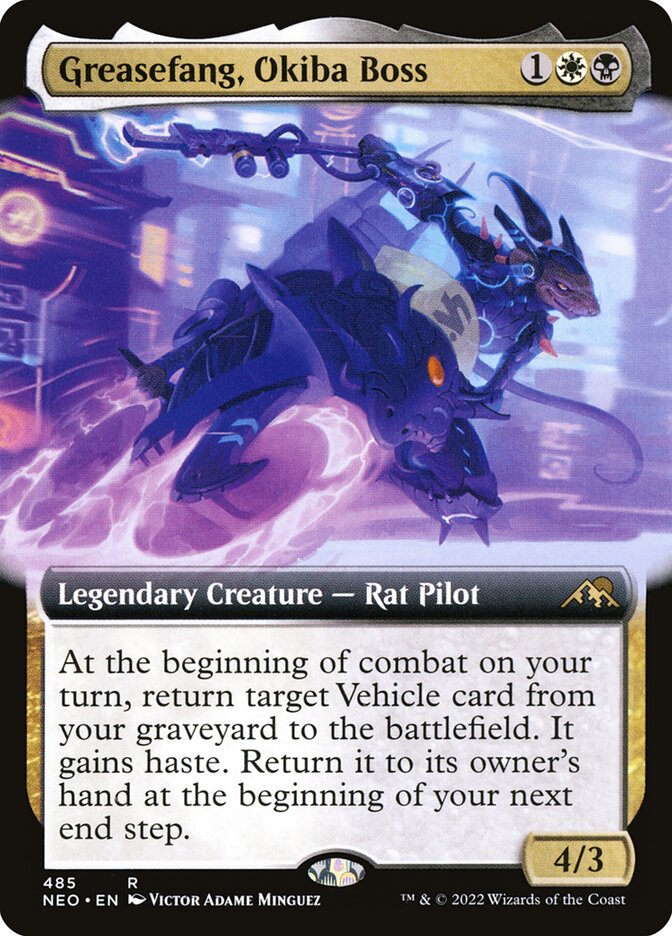 Greasefang, Okiba Boss (485) - Kamigawa: Neon Dynasty (NEO)