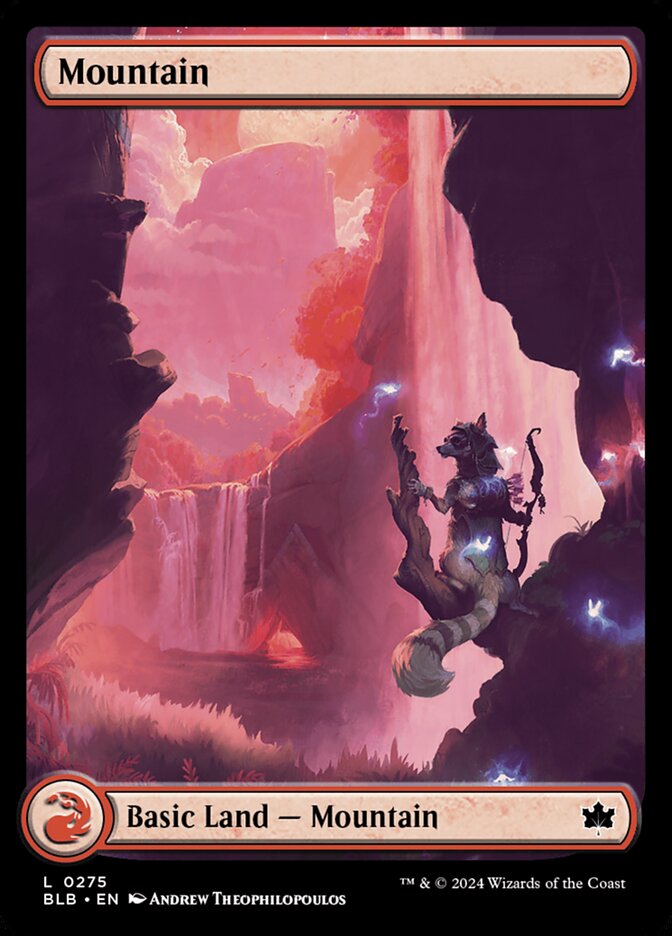Mountain (275) - [Foil, Full Art] Bloomburrow (BLB)