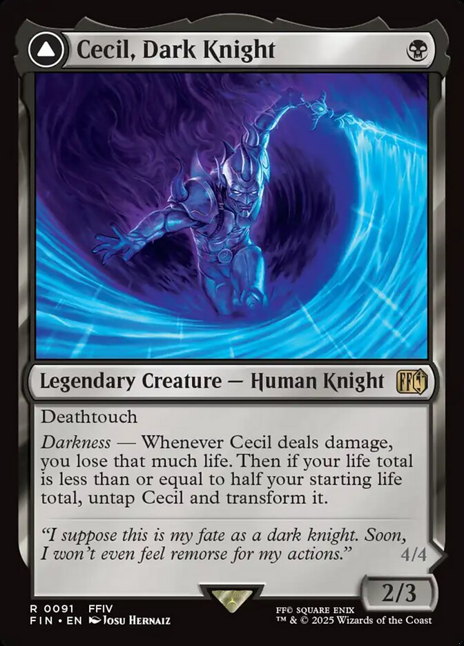 Cecil, Dark Knight // Cecil, Redeemed Paladin (91) - Final Fantasy (FIN)