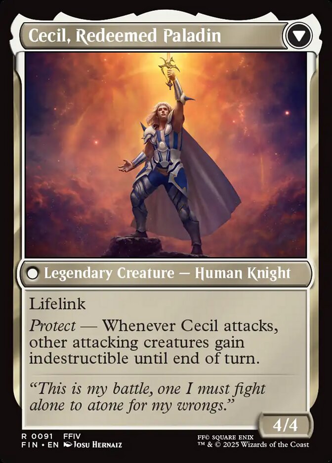 Cecil, Dark Knight // Cecil, Redeemed Paladin (91) - Final Fantasy (FIN)