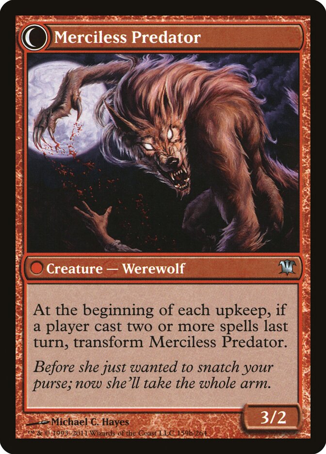 Reckless Waif // Merciless Predator (159) - Innistrad (ISD)