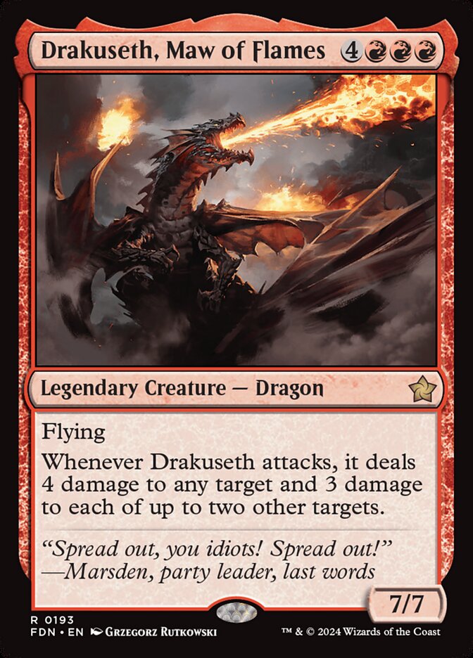 Drakuseth, Maw of Flames - [Foil] Foundations (FDN)
