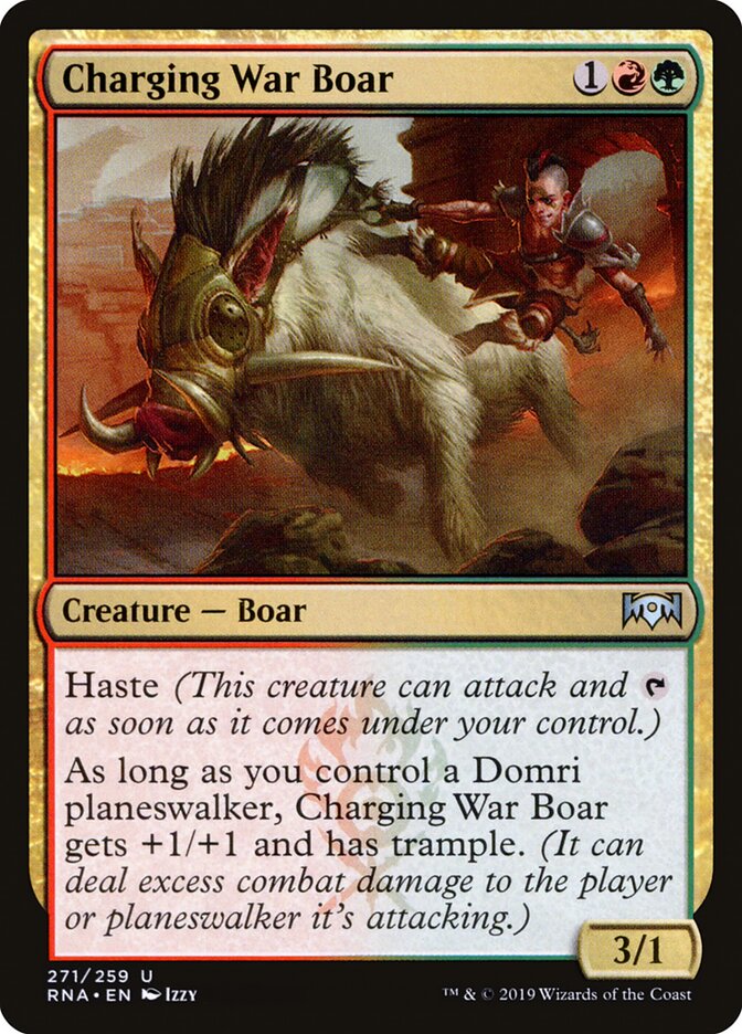 Charging War Boar (271) - Ravnica Allegiance (RNA)
