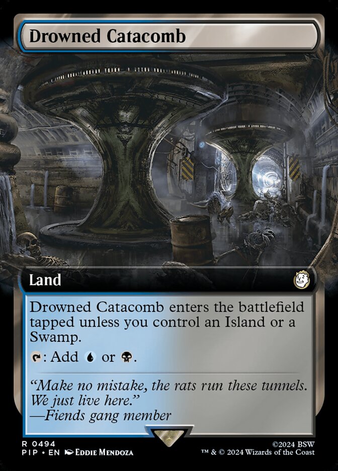Drowned Catacomb - [Foil, Extended Art] Fallout (PIP)