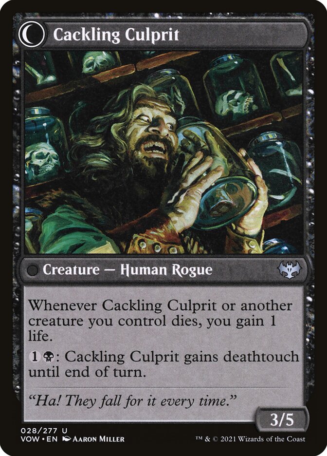 Panicked Bystander // Cackling Culprit (28) - Innistrad: Crimson Vow (VOW)