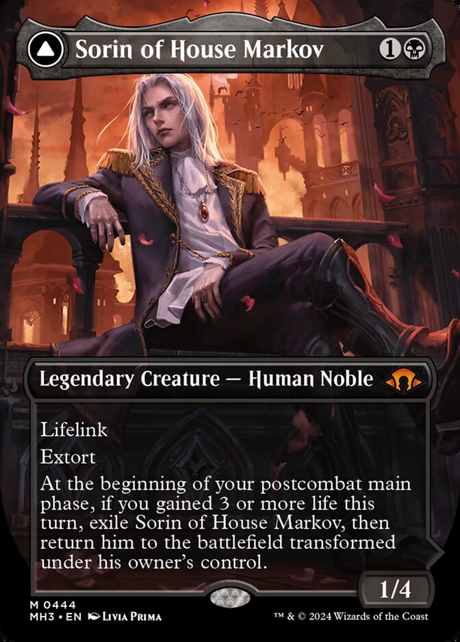Sorin of House Markov // Sorin, Ravenous Neonate - [Foil, Borderless] Modern Horizons 3 (MH3)