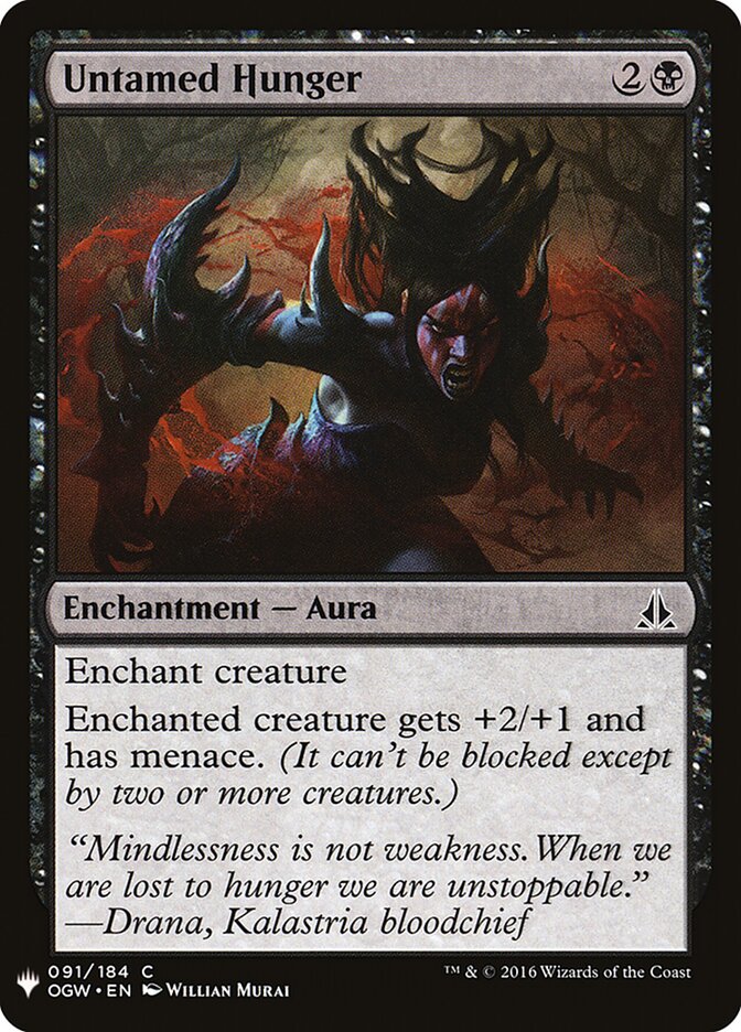Untamed Hunger (OGW-91) - The List (PLST)