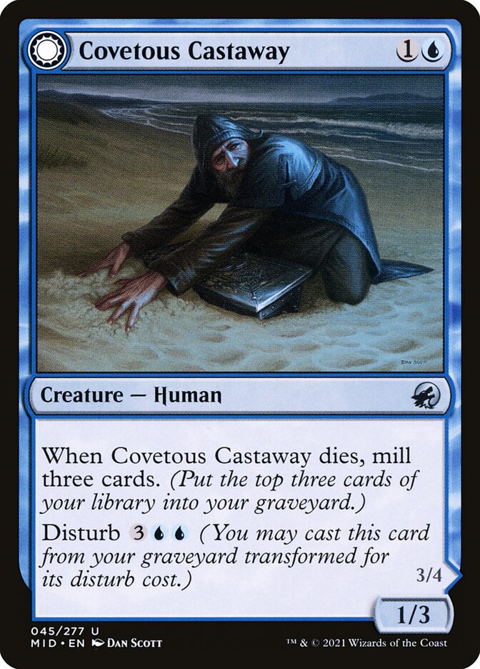Covetous Castaway // Ghostly Castigator (45) - Innistrad: Midnight Hunt (MID)