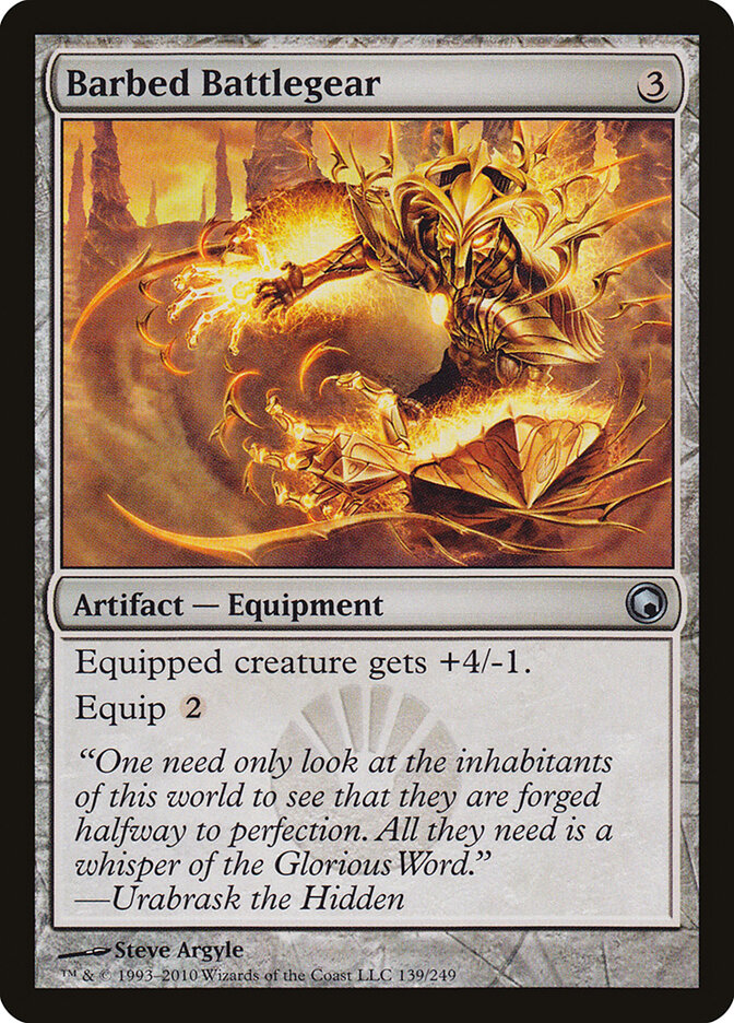 Barbed Battlegear (139) - Scars of Mirrodin (SOM)