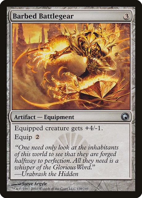 Barbed Battlegear (139) - Scars of Mirrodin (SOM)