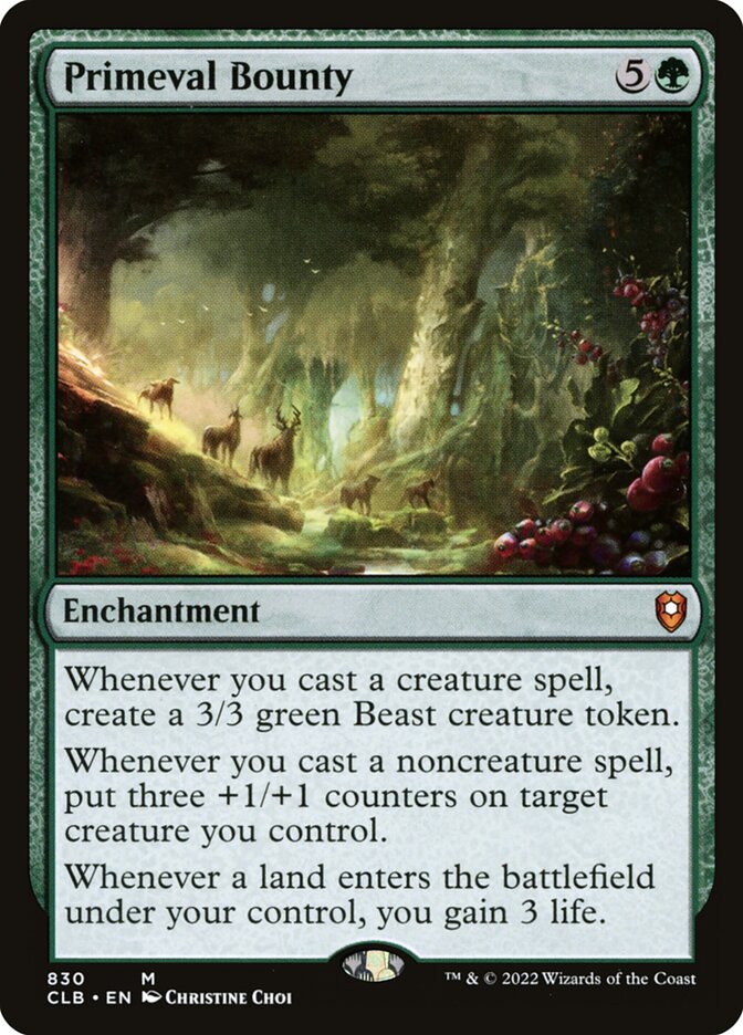 Primeval Bounty (830) - Commander Legends: Battle for Baldur's Gate (CLB)