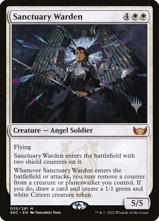 Sanctuary Warden (30p) - Streets of New Capenna Promos (PSNC)