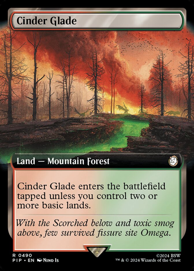 Cinder Glade - [Foil, Extended Art] Fallout (PIP)