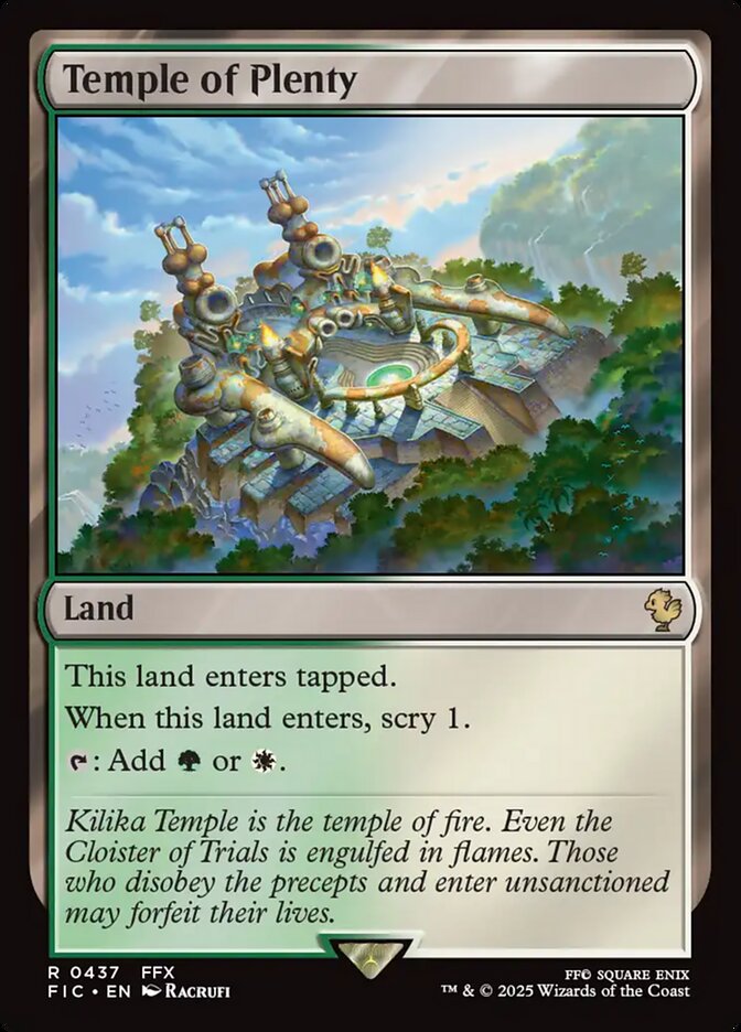 Temple of Plenty (437) - [Surge Foil] Final Fantasy Commander (FIC)