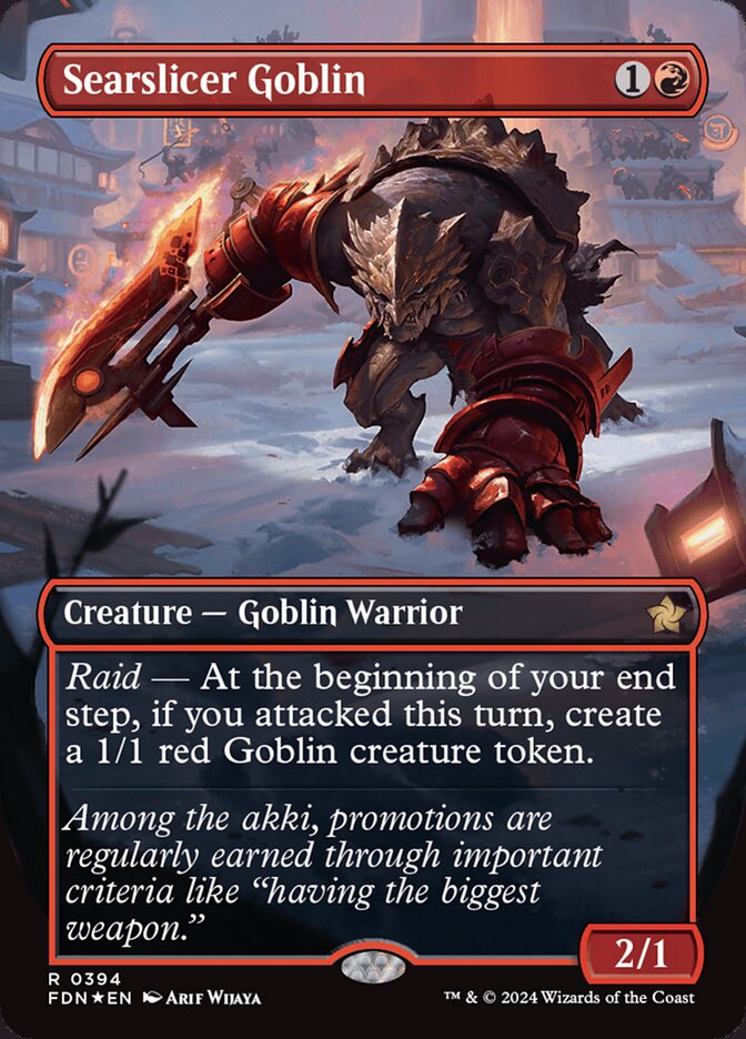 Searslicer Goblin - [Mana Foil, Borderless] Foundations (FDN)