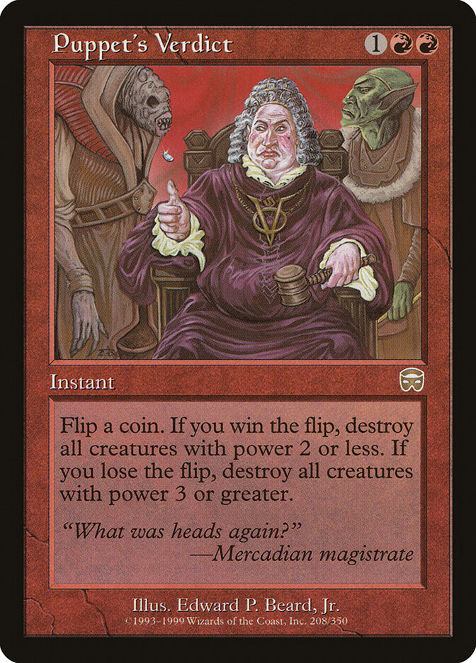 Puppet's Verdict (208) - Mercadian Masques (MMQ)