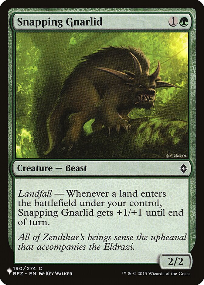 Snapping Gnarlid (BFZ-190) - The List (PLST)