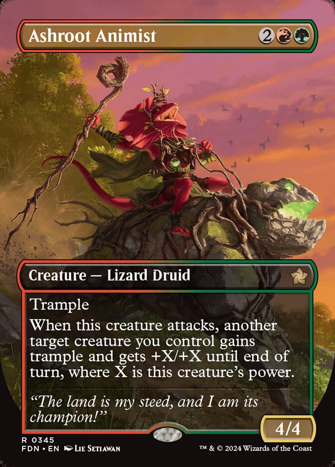 Ashroot Animist - [Foil, Borderless] Foundations (FDN)