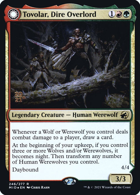 Tovolar, Dire Overlord // Tovolar, the Midnight Scourge (246s) - Innistrad: Midnight Hunt Promos (PMID)