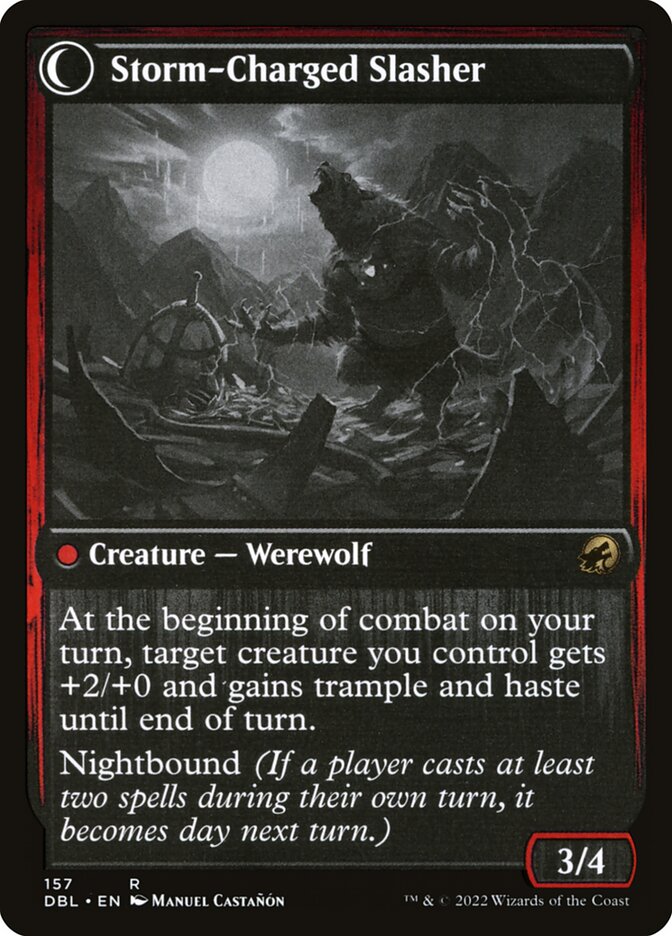 Reckless Stormseeker // Storm-Charged Slasher (157) - Innistrad: Double Feature (DBL)