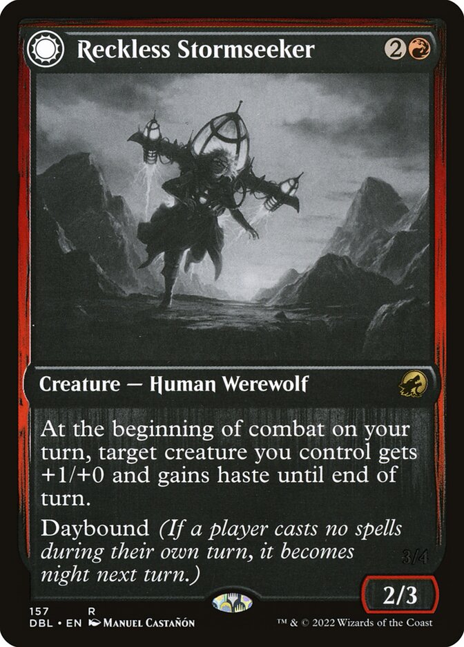 Reckless Stormseeker // Storm-Charged Slasher - Innistrad: Double Feature (DBL)