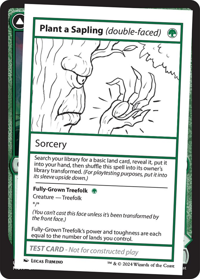 Plant a Sapling // Fully-Grown Treefolk (582) - Mystery Booster 2 (MB2)