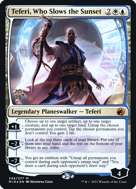 Teferi, Who Slows the Sunset (245s) - Innistrad: Midnight Hunt Promos (PMID)