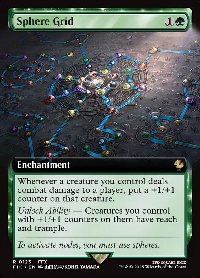 Sphere Grid (123) - [Foil, Extended Art] Final Fantasy Commander (FIC)