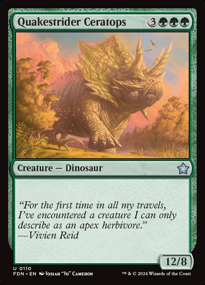 Quakestrider Ceratops (110) - Foundations (FDN)