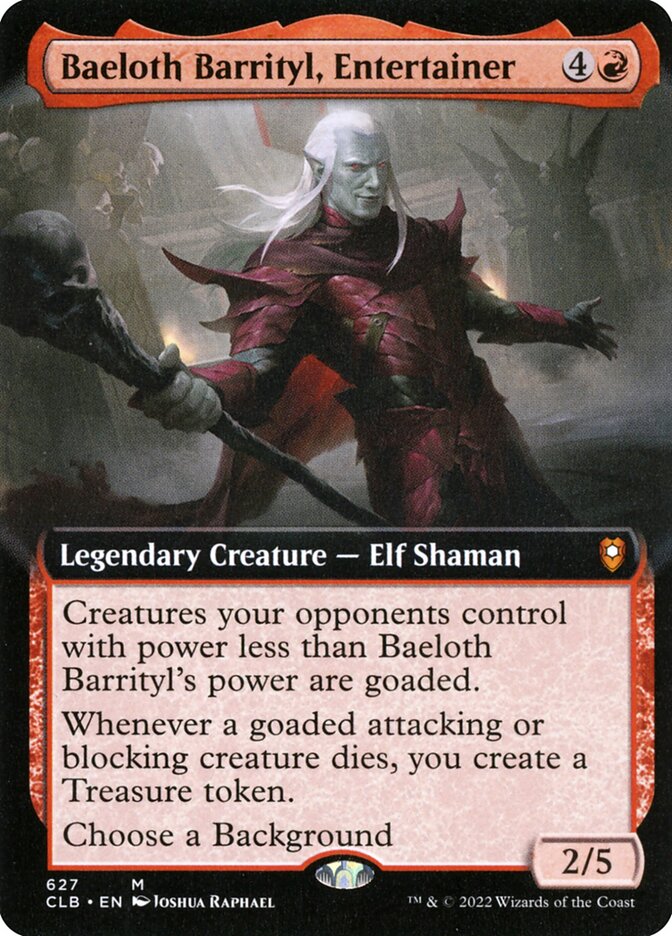 Baeloth Barrityl, Entertainer (627) - Commander Legends: Battle for Baldur's Gate (CLB)