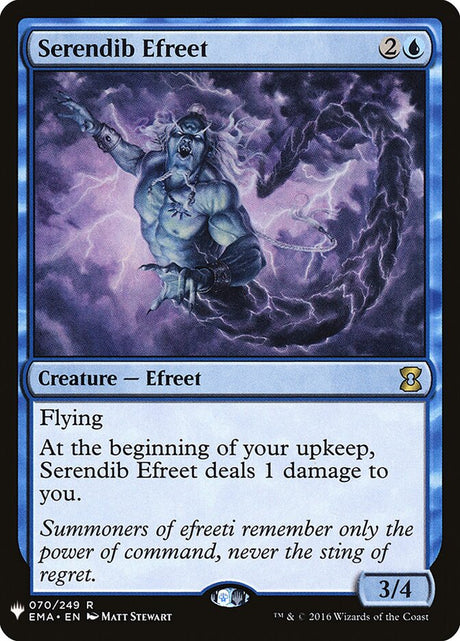Serendib Efreet (EMA-70) - The List (PLST)