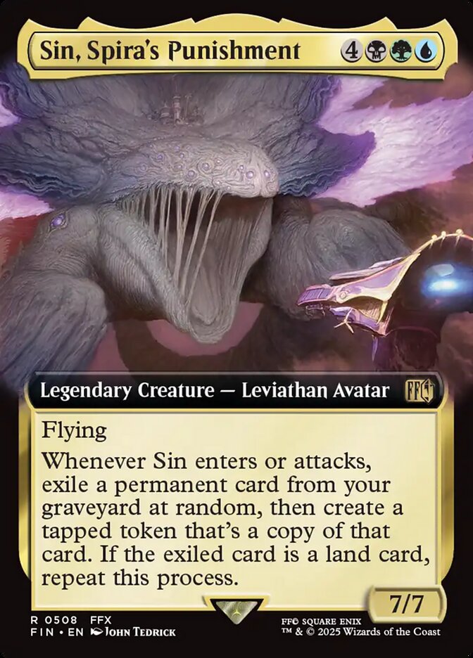 Sin, Spira's Punishment (508) - [Foil, Extended Art] Final Fantasy (FIN)