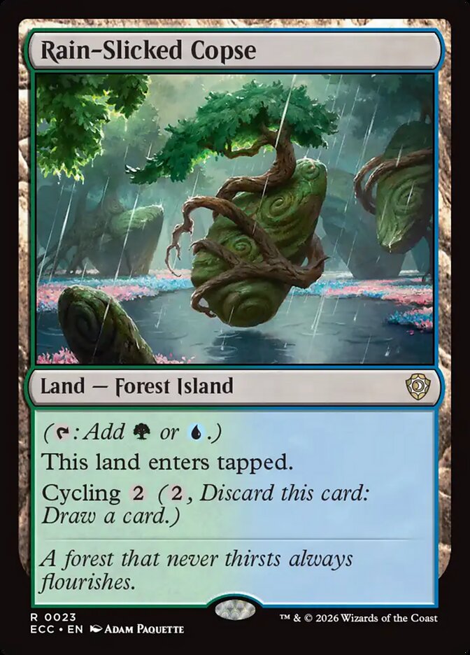 Rain-Slicked Copse (23) - Lorwyn Eclipsed Commander (ECC)