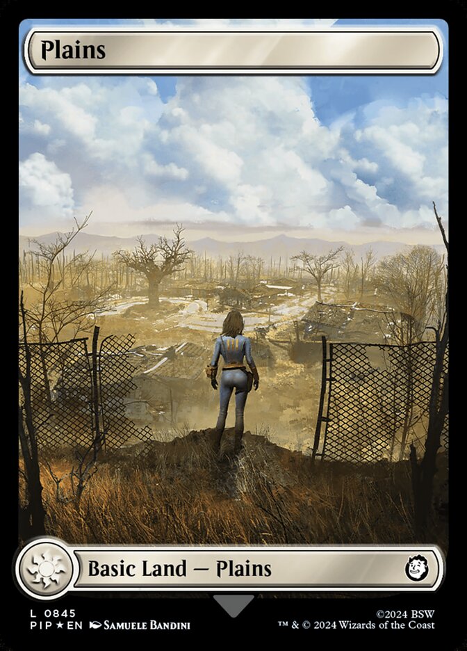 Plains (845) - [Surge Foil, Full Art] Fallout (PIP)