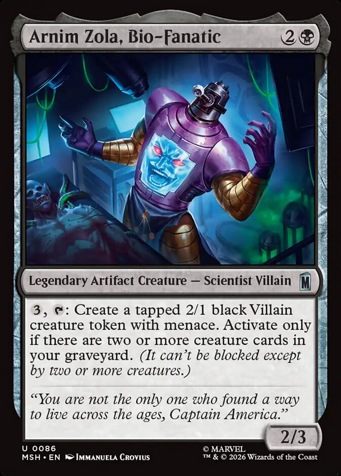 Arnim Zola, Bio-Fanatic (86) - Marvel Super Heroes (MSH)