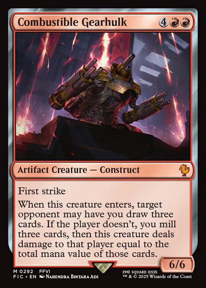 Combustible Gearhulk (292) - [Surge Foil] Final Fantasy Commander (FIC)