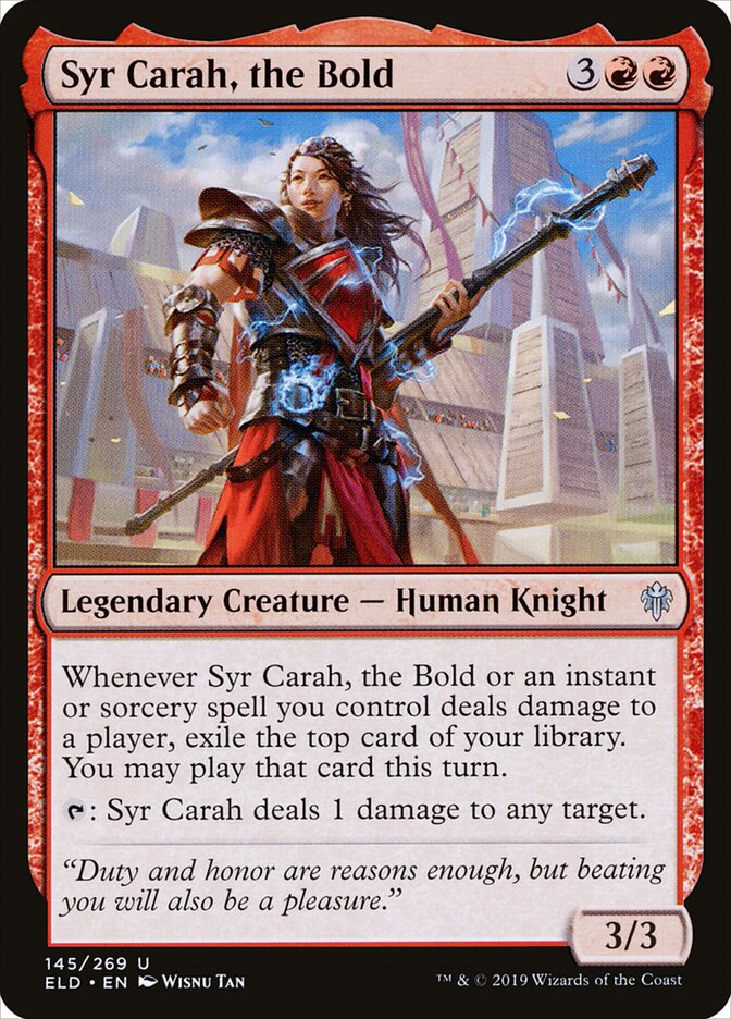 Syr Carah, the Bold (145) - Throne of Eldraine (ELD)