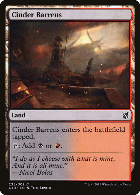 Cinder Barrens (235) - Commander 2019 (C19)